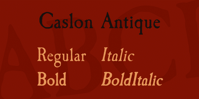 Caslon Antique — Regular Version Font