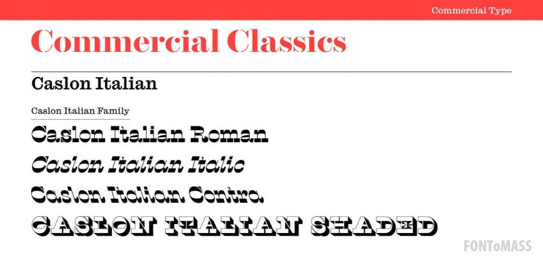 Caslon Italian Font Family