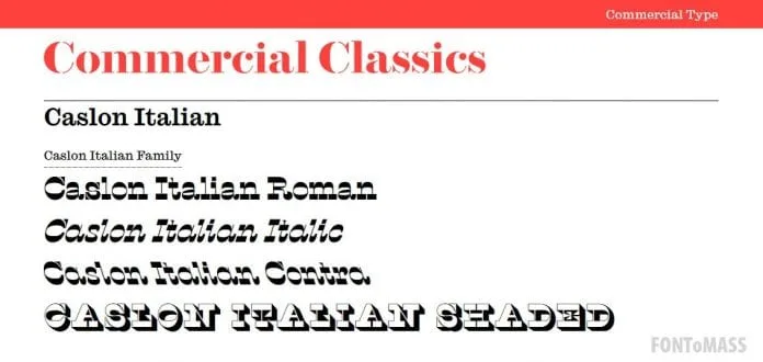 Caslon Italian Font Family