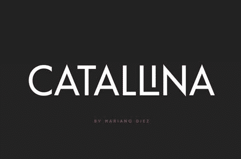 Catallina Sans Serif - All Caps Art Deco Font