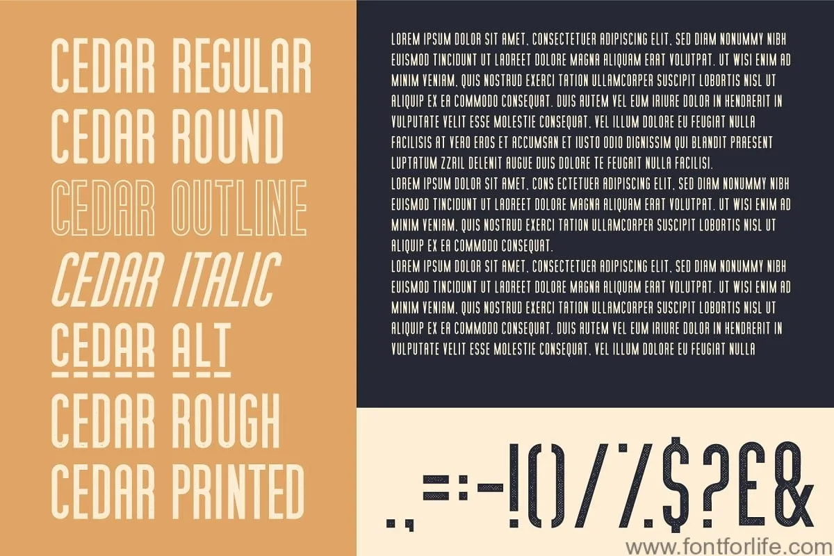 Cedar Ridge 7 Styles Font