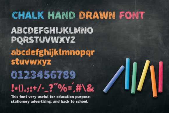 Chalk Hand Drawn - Sketch Display Font