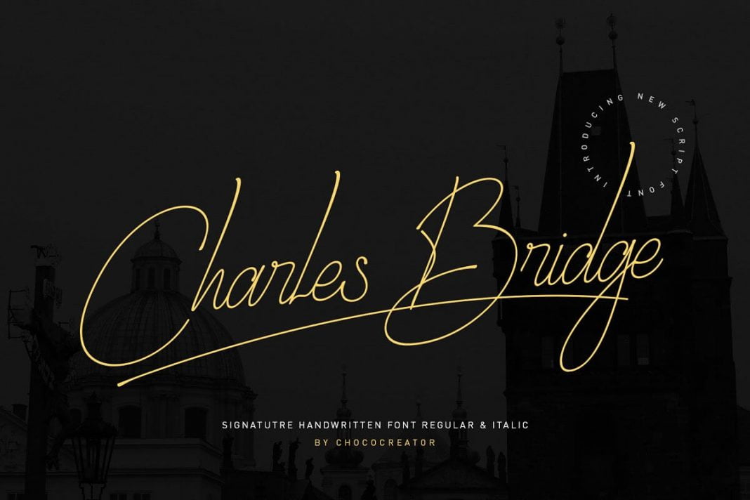 Charles Bridge Signature Handwritten Font