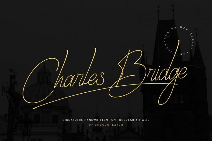 Charles Bridge Signature Handwritten Font