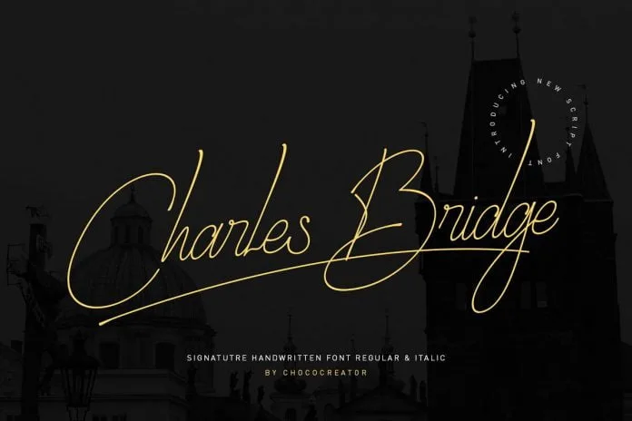 Charles Bridge Signature Handwritten Font