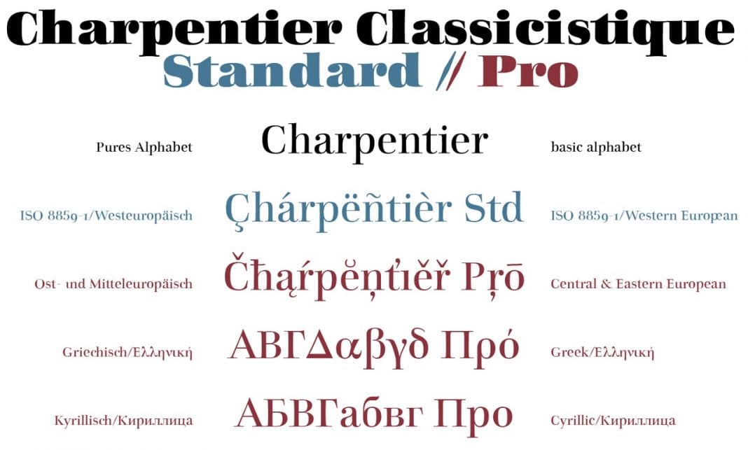Charpentier Classicistique Pro Font Family