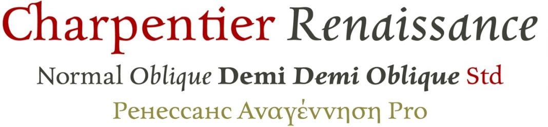 Charpentier Renaissance Pro Font Family