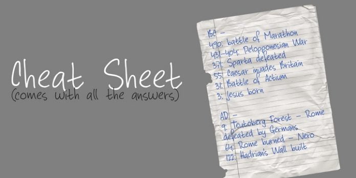 Cheat Sheet Font