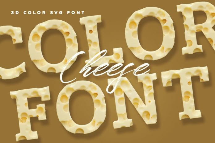 Cheese 3D Color SVG Font
