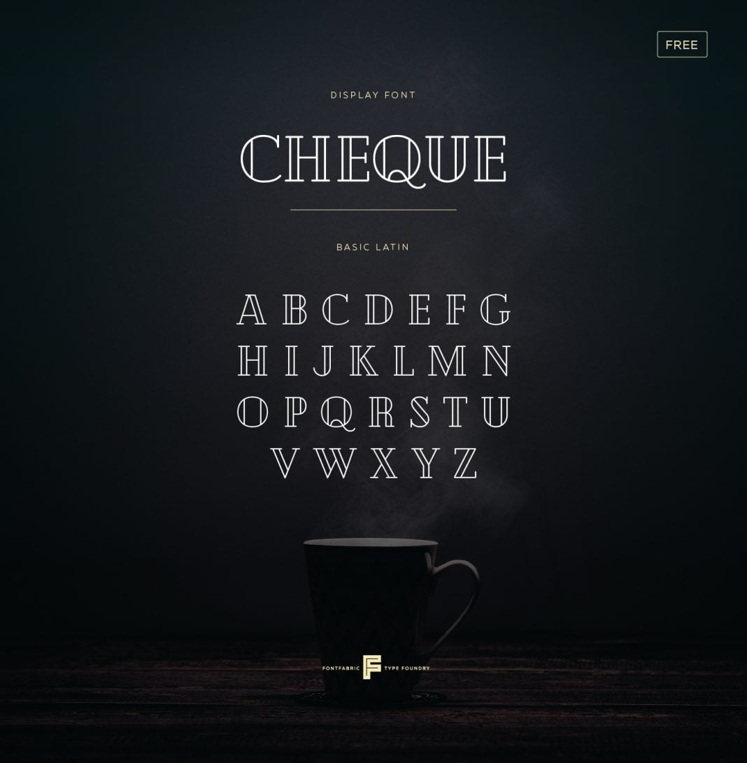 Cheque font Cyrillic