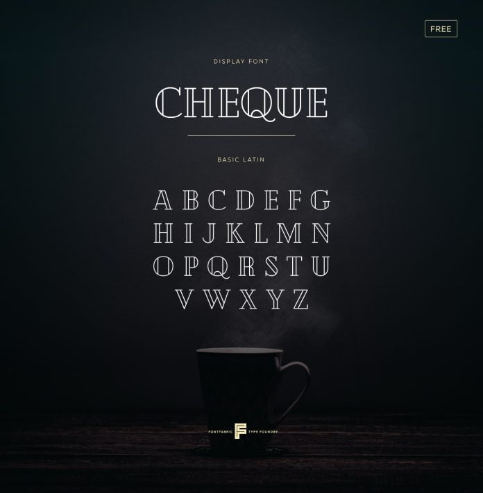 Cheque font Cyrillic