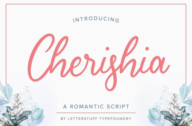 Cherishia - Romantic Script Font