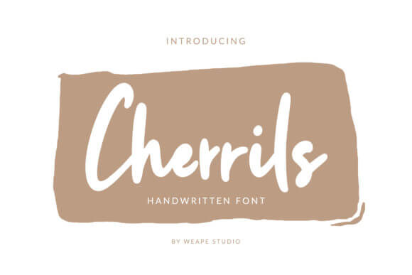 Cherrils - Handwritten Font