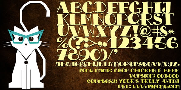 Chop Chicken N Beef Font