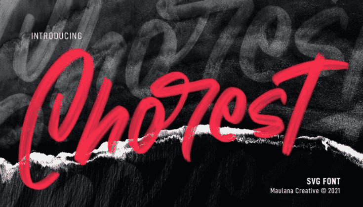 Chorest Svg Brush Font