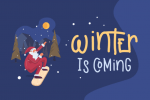 White Christmas Nighttime Field Font