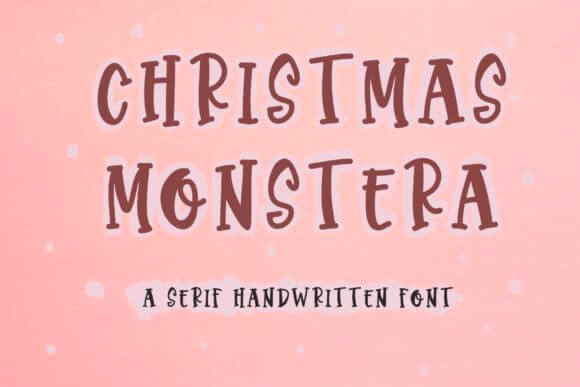 Christmas Monstera Font