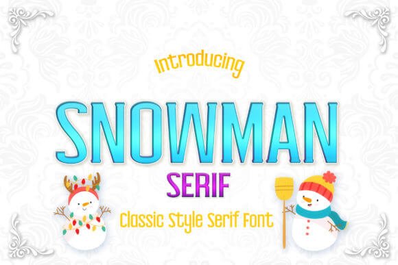Christmas Snowman Font