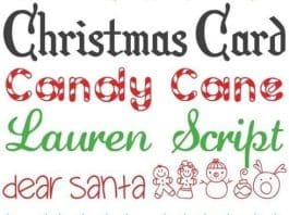 Christmas Fonts Free Download // 24 Font