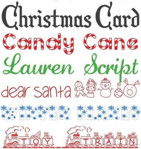 Christmas Fonts Free Download // 24 Font