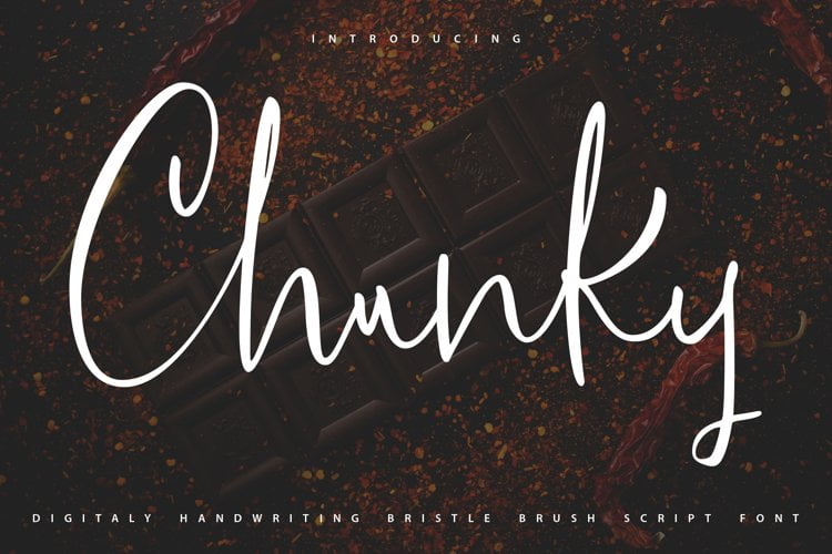 Chunky Handwritten Bristle Brush Script Font