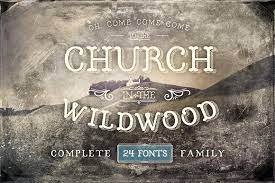 Church in the Wildwood Complete Font