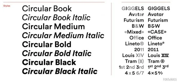 Circular Std Font Family