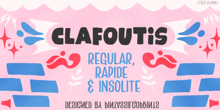 Clafoutis Font Family - 3 Fonts