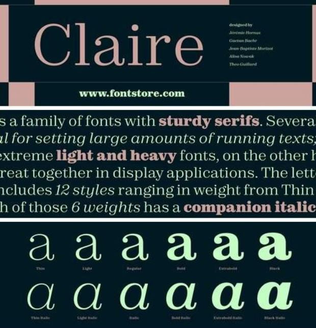 Claire family Font
