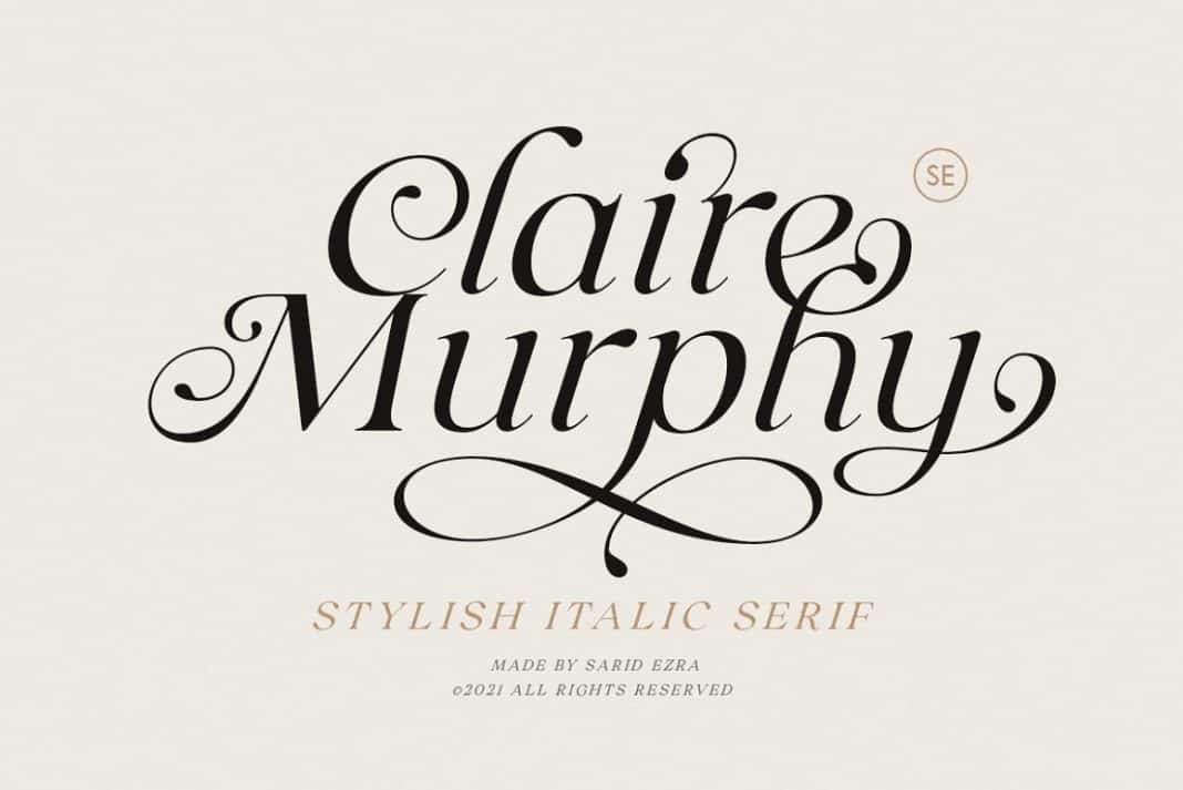 Claire Murphy - Stylish Italic Serif