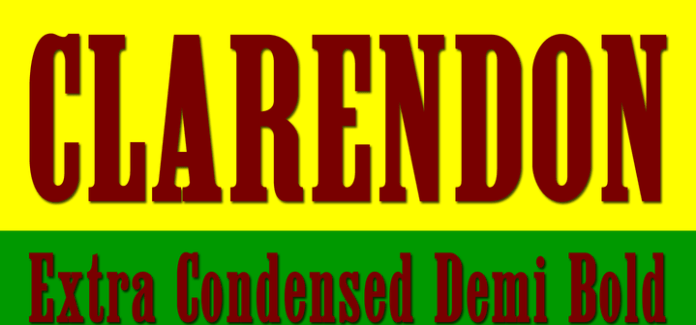 Clarendon ExtraCondensed Font