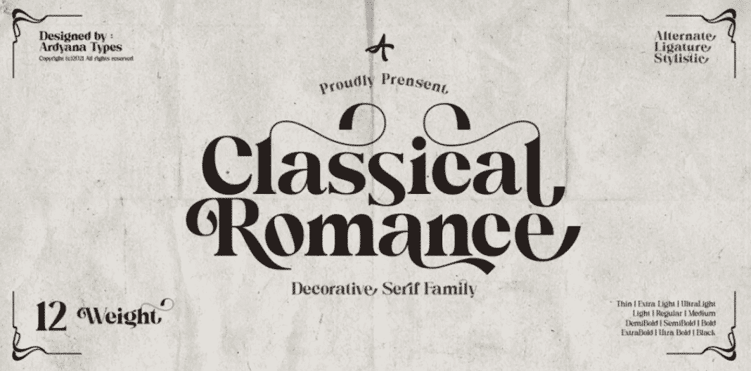 Classical Romance Font