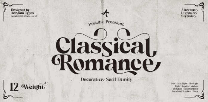 Classical Romance Font