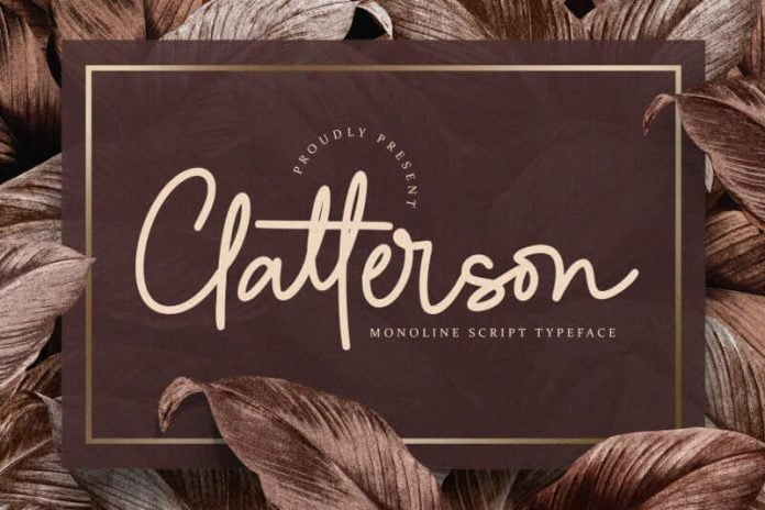 Clatterson Monoline Script Typeface