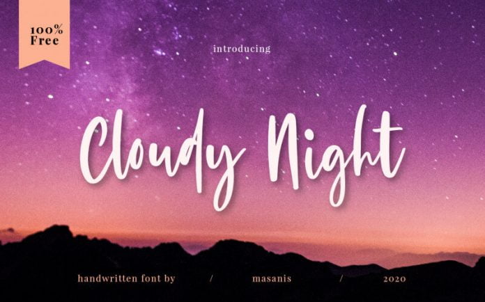Cloudy Night - Stylish Handwritten Font