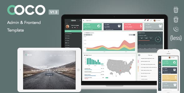 Coco v1.3.3 – Responsive Bootstrap Admin and Frontend Template