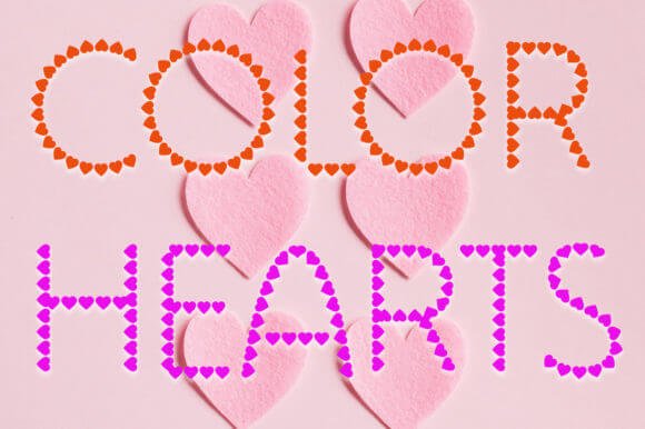 Color Hearts Font