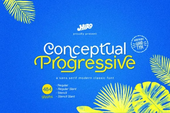 Conceptual Progressive Font