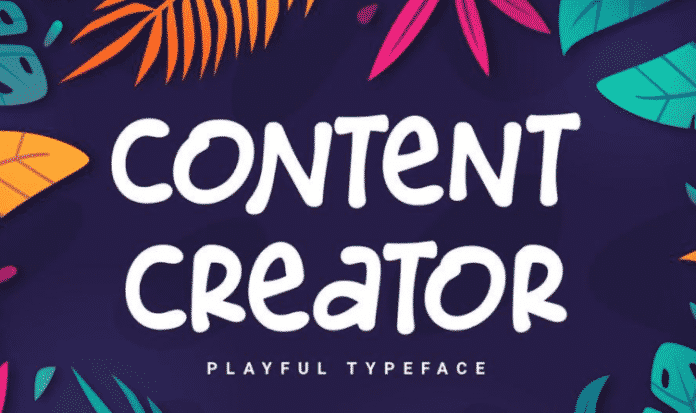 Content Creator - Playful Typeface Font