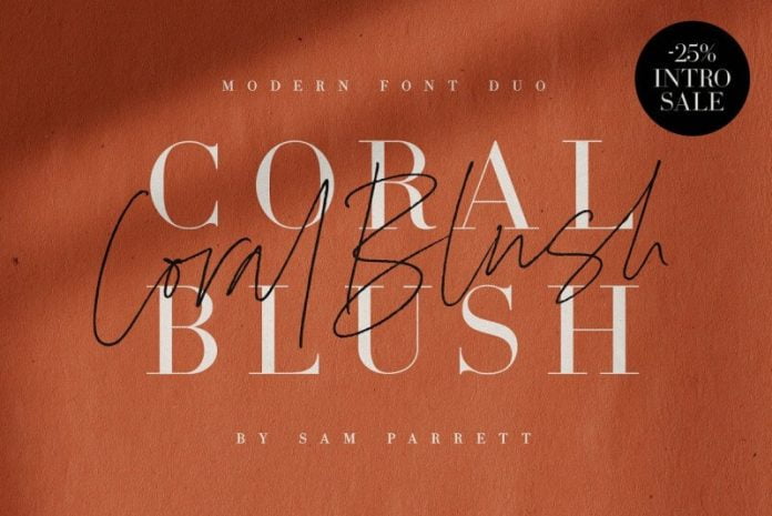 Coral Blush Font Duo