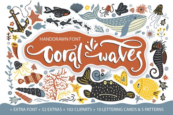 Coral waves Font