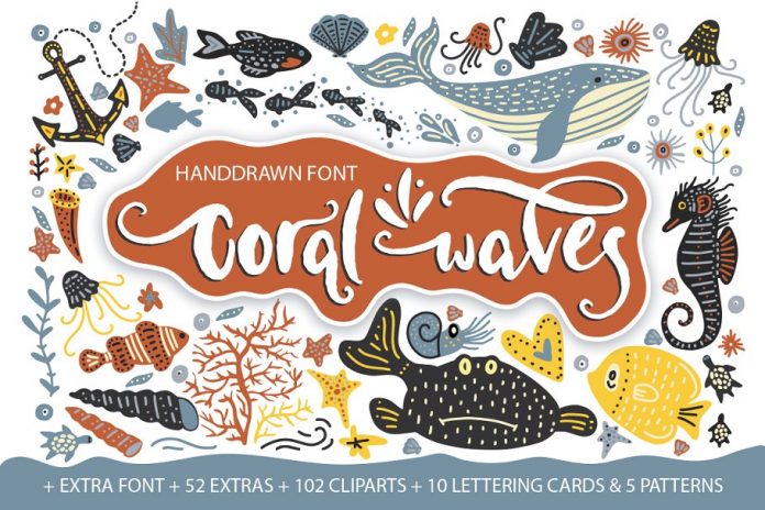 Coral waves Font