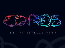 Cords sci-fi font