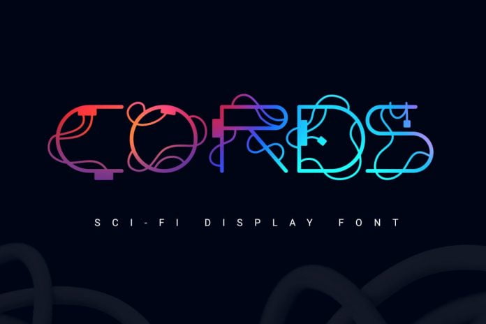 Cords sci-fi font