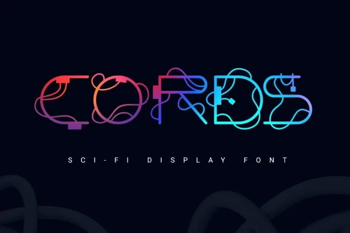 Cords sci-fi font
