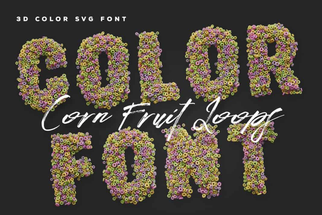 Corn Fruit Loops Color Fonts