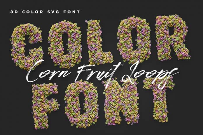 Corn Fruit Loops Color Fonts