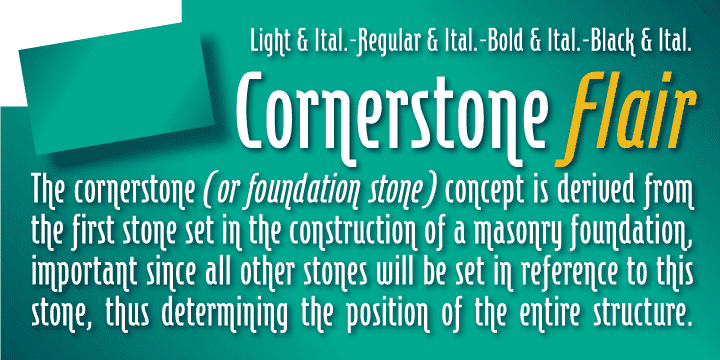Cornerstone Flair Font