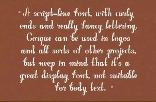 Corque Font