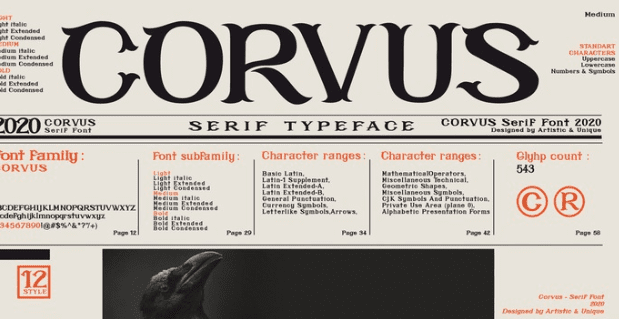 Corvus Font Family
